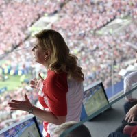 Kolinda Grabar Kitarović na finalu SP-a u Rusiji 2018.