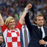 Kolinda Grabar Kitarović na finalu SP-a u Rusiji 2018.