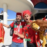 Doha: Navijači uoči utakmice Hrvatska - Maroko, 23.11.2022.