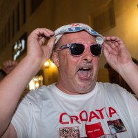 SP Katar 2022. Hrvatski navijači večer uoči susreta Hrvatska - Kanada