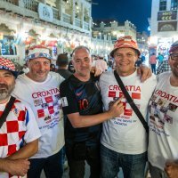 Atmosfera u centru Dohe uoči utakmice Hrvatska - Belgija