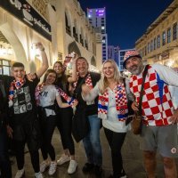 Atmosfera u centru Dohe uoči utakmice Hrvatska - Belgija