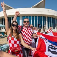 Hrvatska - Japan: Navijači ispred hotela, 5.12.2022.