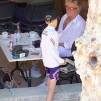 Rod Stewart i sin Aiden