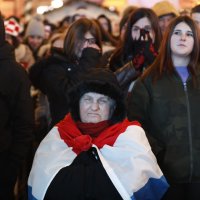 Navijači prate utakmicu Argentina - Hrvatska u Osijeku