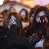 Navijači prate utakmicu Argentina - Hrvatska u Osijeku