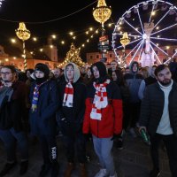 Navijači prate utakmicu Argentina - Hrvatska u Osijeku