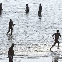 Novogodišnji picigin na plaži Bačvice