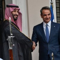 Saudijski krunski princ Mohammad bin Salman i grčki premijer Kyriakos Mitsotakis