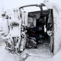 Prevrnuo se autobus na A1 kod čvora Brinje