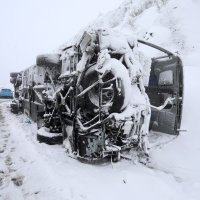 Prevrnuo se autobus na A1 kod čvora Brinje