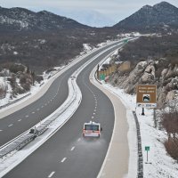 Zimski uvjeti na cestama kod Zagvozda