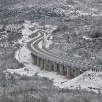 Zimski uvjeti na cestama kod Zagvozda