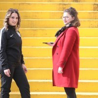 Nogometna sutkinja Martina Neralić i tportalova novinarka Lucija Špiljak