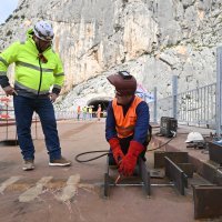 Most iznad Cetine uoči početka svečanosti spajanja mosta