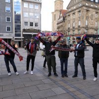 Navijači prije utakmice Lige prvaka mladih između Borussije i Hajduka