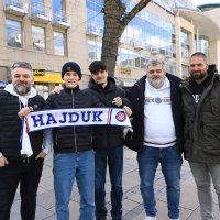 Navijači prije utakmice Lige prvaka mladih između Borussije i Hajduka