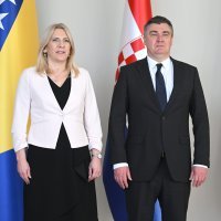 Predsjednik Hrvatske Zoran Milanović i predsjedateljica Predsjedništva BiH Željka Cvijanović