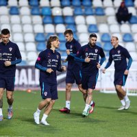 Trening hrvatske nogometne reprezentacije i posjet pripadnika Četvrte gardijske brigade