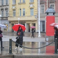 Kišno vrijeme u centru Zagreba
