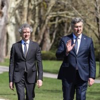 Andrej Plenković i Robert Golob u Brdu kod Kranja