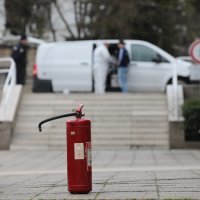 Požar kod zgrade PU istarske u Puli