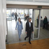 Jakov Milatović sa suprugom na biralištu