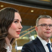 Sanna Marin i Party Petteri Orpo