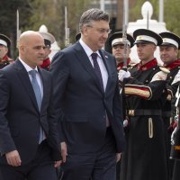 Andrej Plenković i Dimitar Kovačevski u Skoplju