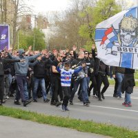 Kohorta slavi 35. rođendan, korteo prema stadionu, 15.4.2023.