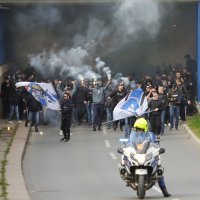Kohorta slavi 35. rođendan, korteo prema stadionu, 15.4.2023.