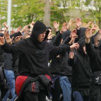 Kohorta slavi 35. rođendan, korteo prema stadionu, 15.4.2023.