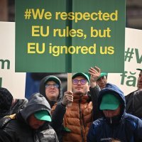 Prosvjed rumunjskih poljoprivrednika u Bruxellesu