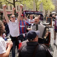 Navijači Hajduka u Ženevi uoči finala Lige prvaka mladih