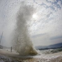 Olujni vjetar na zadarskoj rivi