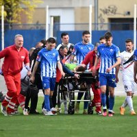 Teška ozljeda golmana Gorice Ivana Banića, utakmica Lokomotiva - Gorica, 1.5.2023.