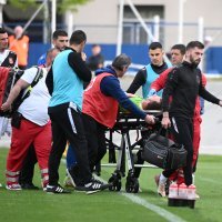 Teška ozljeda golmana Gorice Ivana Banića, utakmica Lokomotiva - Gorica, 1.5.2023.