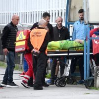 Teška ozljeda golmana Gorice Ivana Banića, utakmica Lokomotiva - Gorica, 1.5.2023.