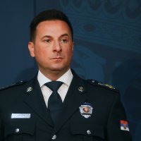 Branko Ružić, Veselin Milić, Bratislav Gašić i Danica Grujičić na konferenciji za novinare povodom ubojstva u Beogradu