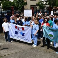 Prosvjed medicinskih sestara i tehničara ispred Opće bolnice u Slavonom Brodu