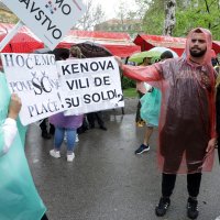 Prosvjed medicinskih sestara i nemedicinskog osoblja u Zagrebu