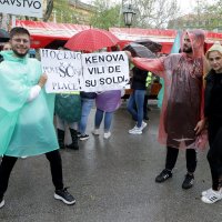 Prosvjed medicinskih sestara i nemedicinskog osoblja u Zagrebu