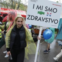 Prosvjed medicinskih sestara i nemedicinskog osoblja u Zagrebu