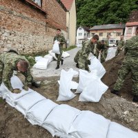 Hrvatski vojnici u Hrvatskoj Kostajnici