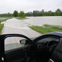 Poplavljeno područje u okolici Lekenika zbog izlijevanja rijeke Kupe