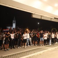 Doček igrača Hajduka na Poljudu nakon osvojenog SuperSport Hrvatskog nogometnog kupa, 25.5.2023.