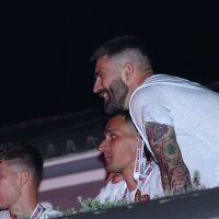 Doček igrača Hajduka na Poljudu nakon osvojenog SuperSport Hrvatskog nogometnog kupa, 25.5.2023.