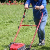 Igor Peternel iz Domovinskog pokreta kosio travu ispred Zagrebačkog holdinga