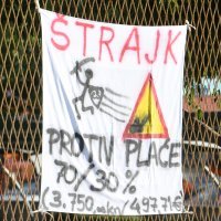 Radnici tvrtke Ceste Šibenik jutros započeli sa štrajkom