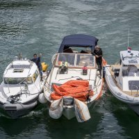 Tegljenje njemačkog broda iz Nacionalnog parka Krka